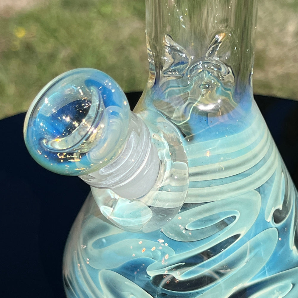 9" Fumed Twist Beaker Bong Glass Pipe Mary Jane's Glass   