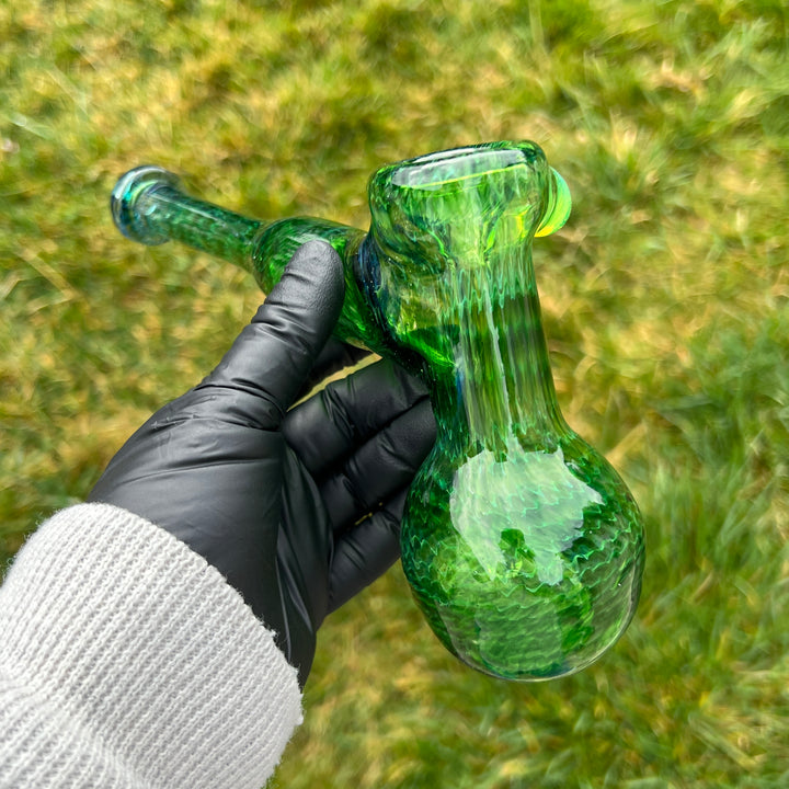 Forest Green Hammer Bubbler Combo Glass Pipe Cose Glass   