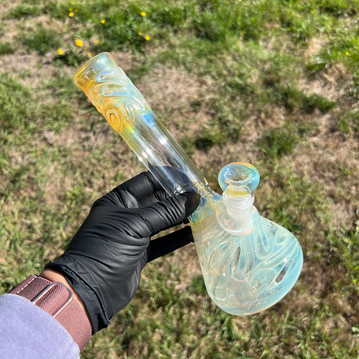 9" Fumed Twist Beaker Bong Glass Pipe Mary Jane's Glass   