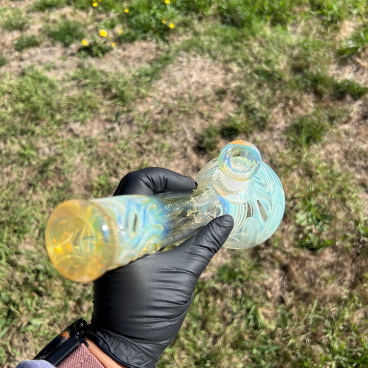 9" Fumed Twist Beaker Bong Glass Pipe Mary Jane's Glass   