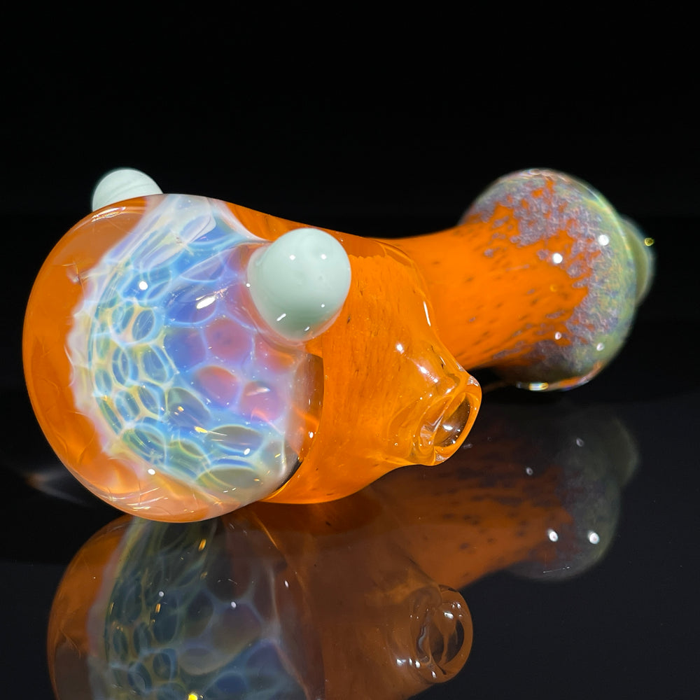 Frit Honeycomb Spoon Glass Pipe Catfish Glass