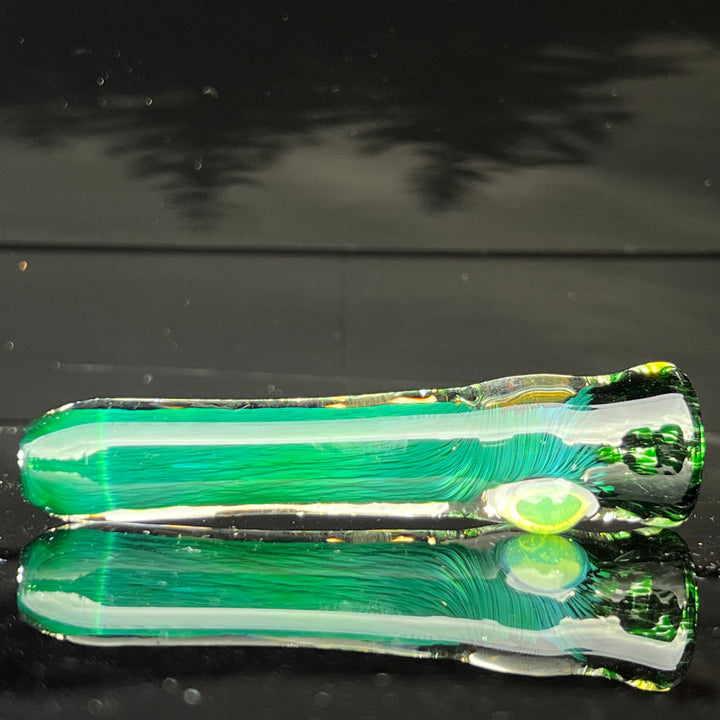 Thick Exp Green Chillum Glass Pipe Chuck Glass