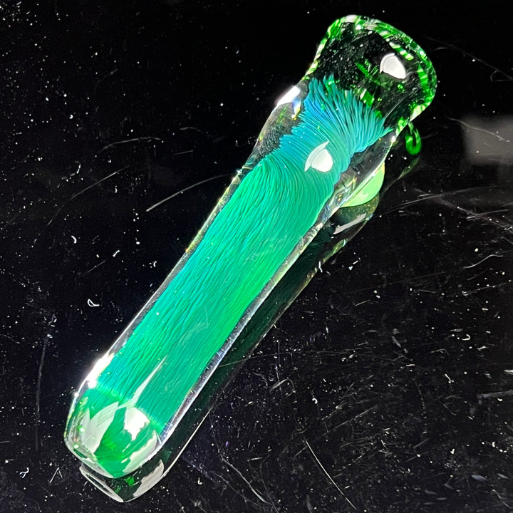 Thick Exp Green Chillum Glass Pipe Chuck Glass