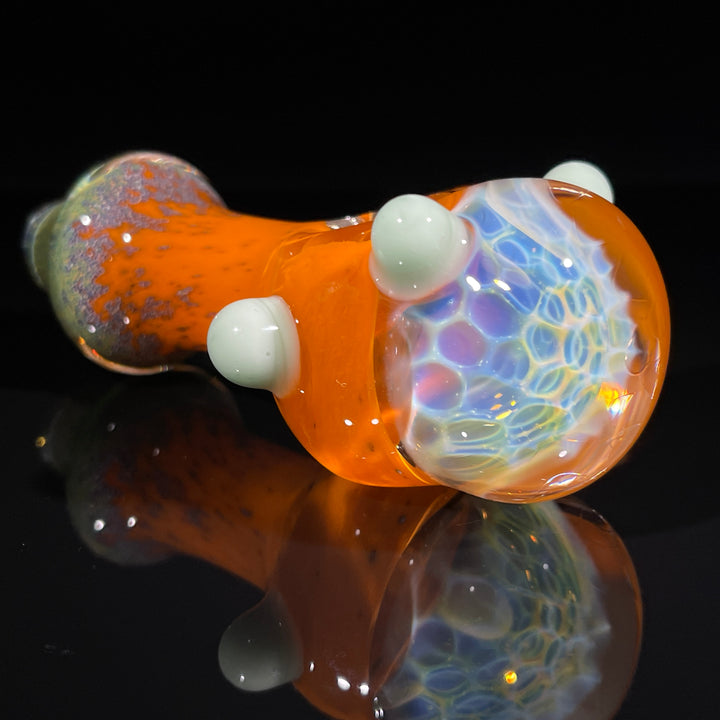 Frit Honeycomb Spoon Glass Pipe Catfish Glass