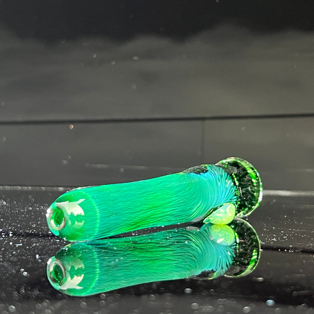 Thick Exp Green Chillum Glass Pipe Chuck Glass