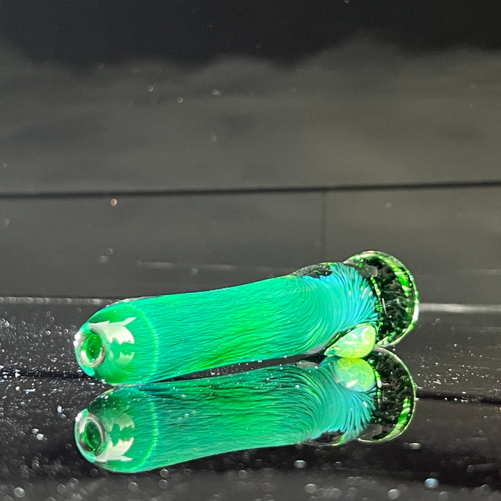 Thick Exp Green Chillum Glass Pipe Chuck Glass