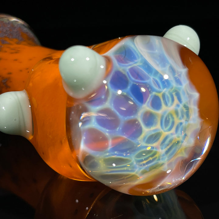 Frit Honeycomb Spoon Glass Pipe Catfish Glass