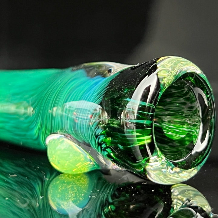 Thick Exp Green Chillum Glass Pipe Chuck Glass