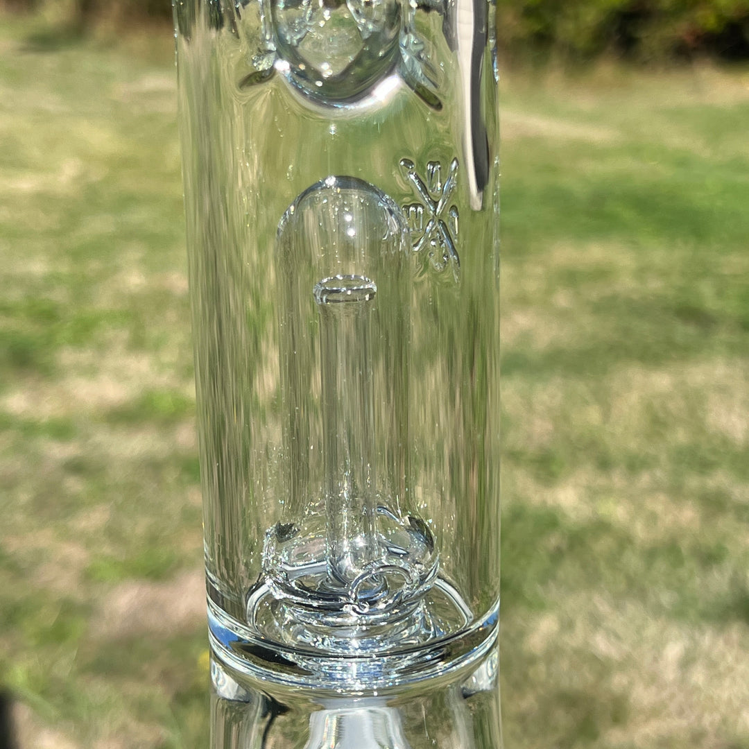 15" Double Perc with Halo Beaker Glass Pipe Mary Jane's Glass   