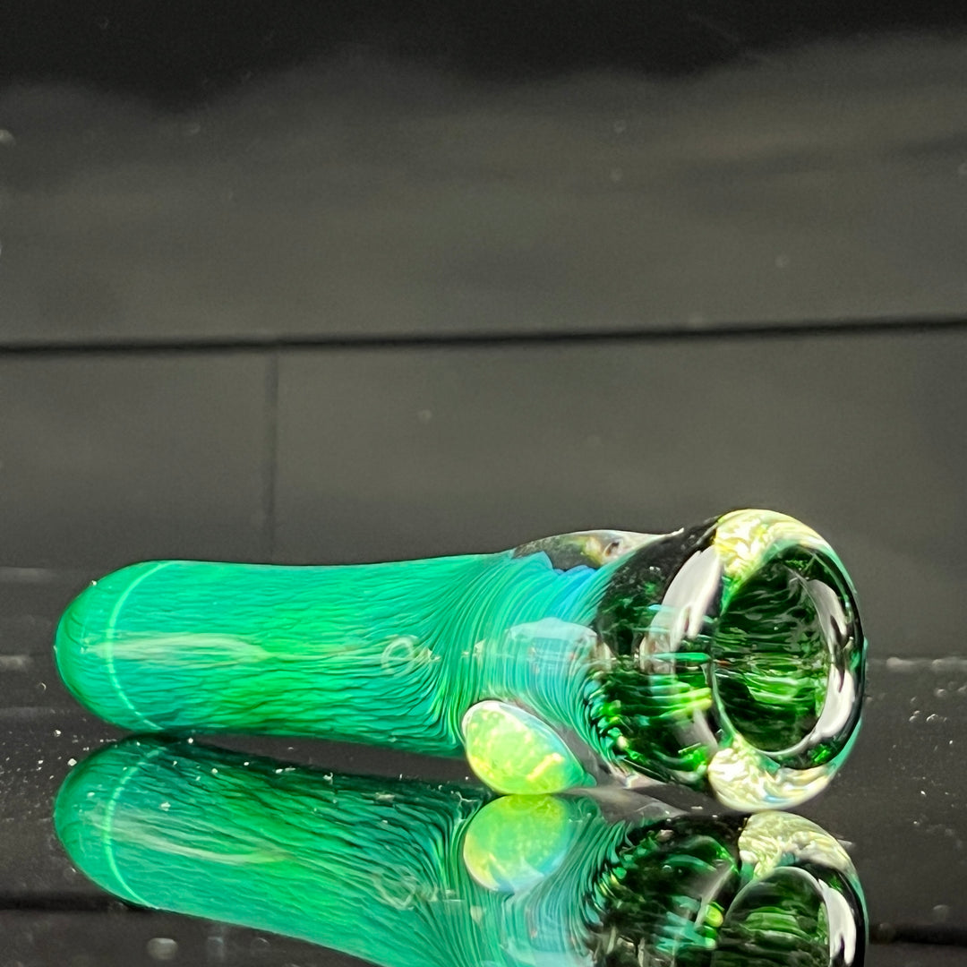 Thick Exp Green Chillum Glass Pipe Chuck Glass