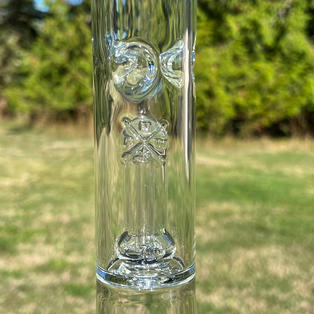 15" Double Perc with Halo Beaker Glass Pipe Mary Jane's Glass   