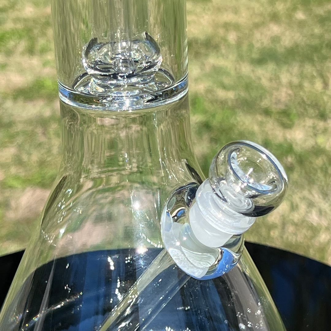 15" Double Perc with Halo Beaker Glass Pipe Mary Jane's Glass   