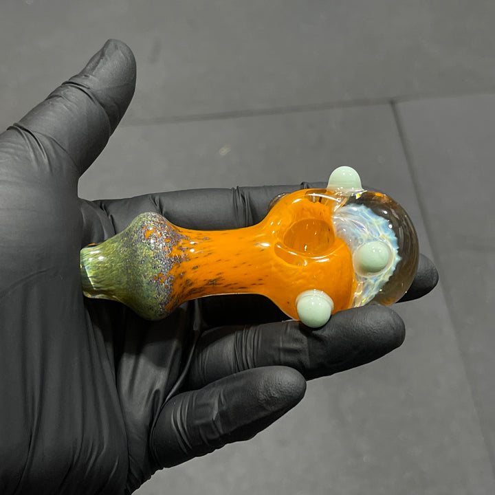 Frit Honeycomb Spoon Glass Pipe Catfish Glass