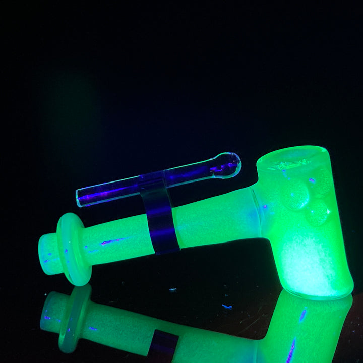 Glow in the Dark Hash Hammer Glass Pipe KOP Glass   