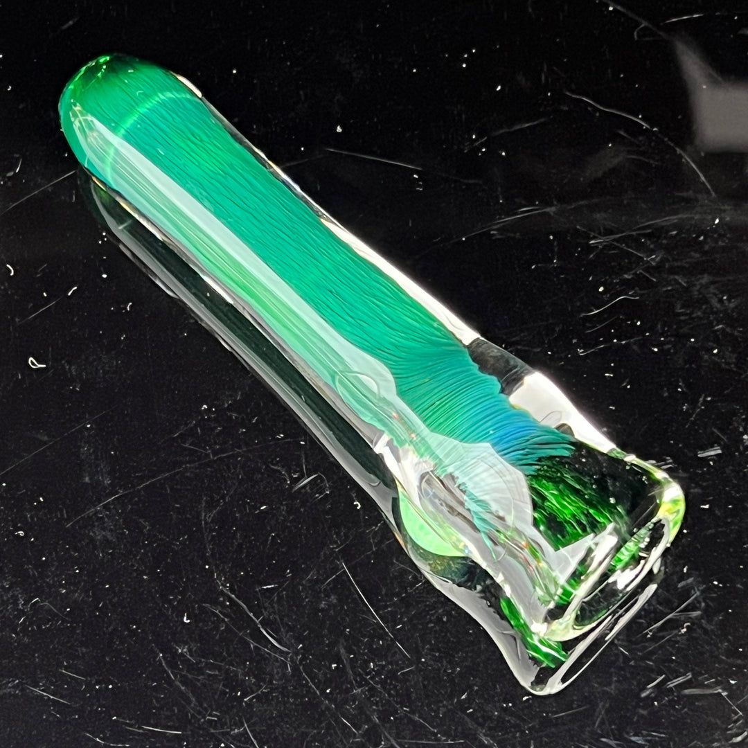 Thick Exp Green Chillum Glass Pipe Chuck Glass