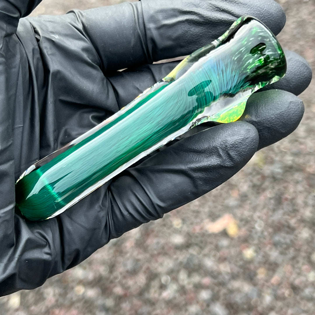 Thick Exp Green Chillum Glass Pipe Chuck Glass