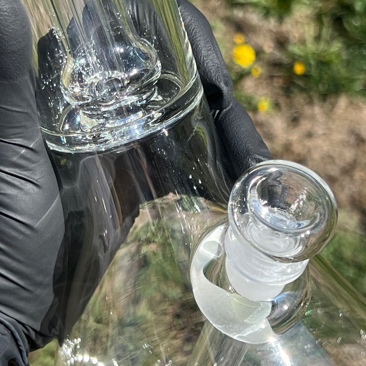 15" Double Perc with Halo Beaker Glass Pipe Mary Jane's Glass   