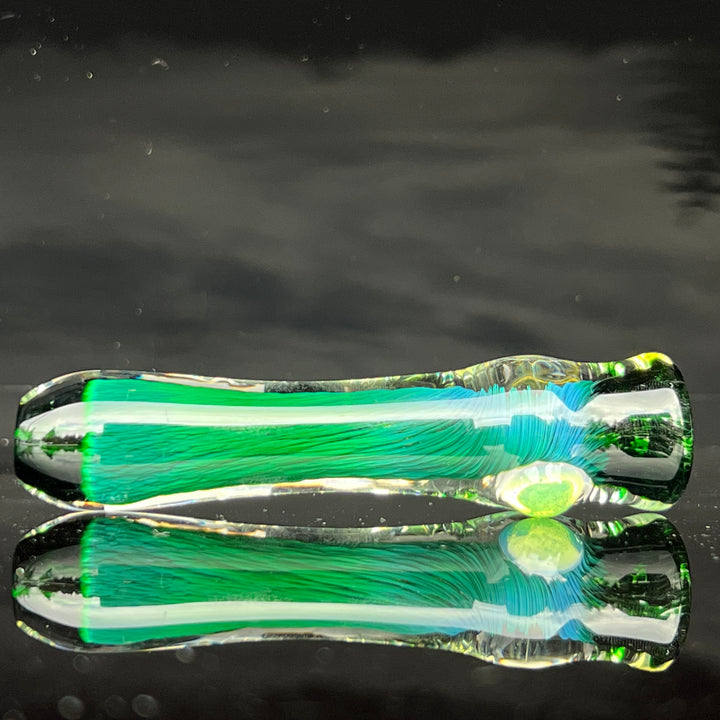 Thick Exp Green Chillum Glass Pipe Chuck Glass