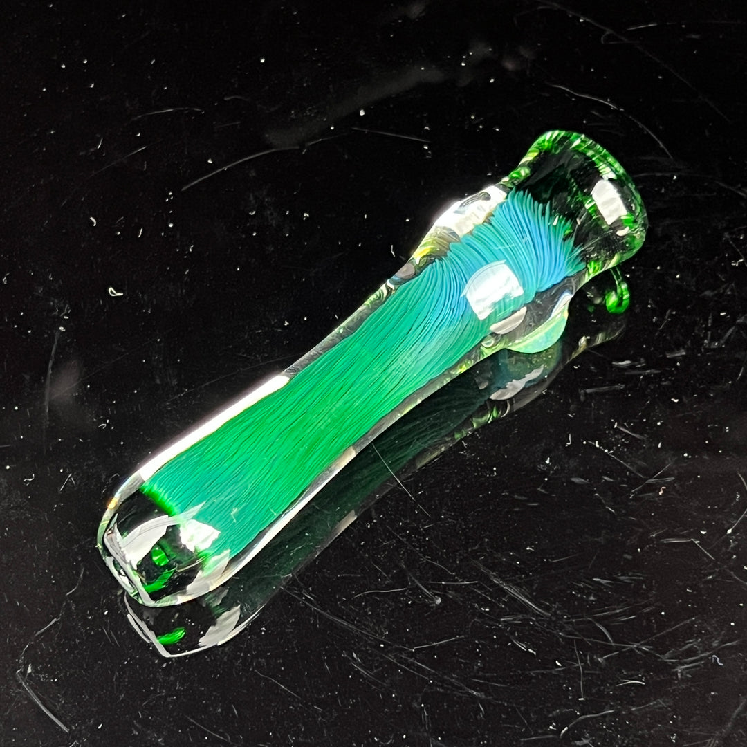 Thick Exp Green Chillum Glass Pipe Chuck Glass