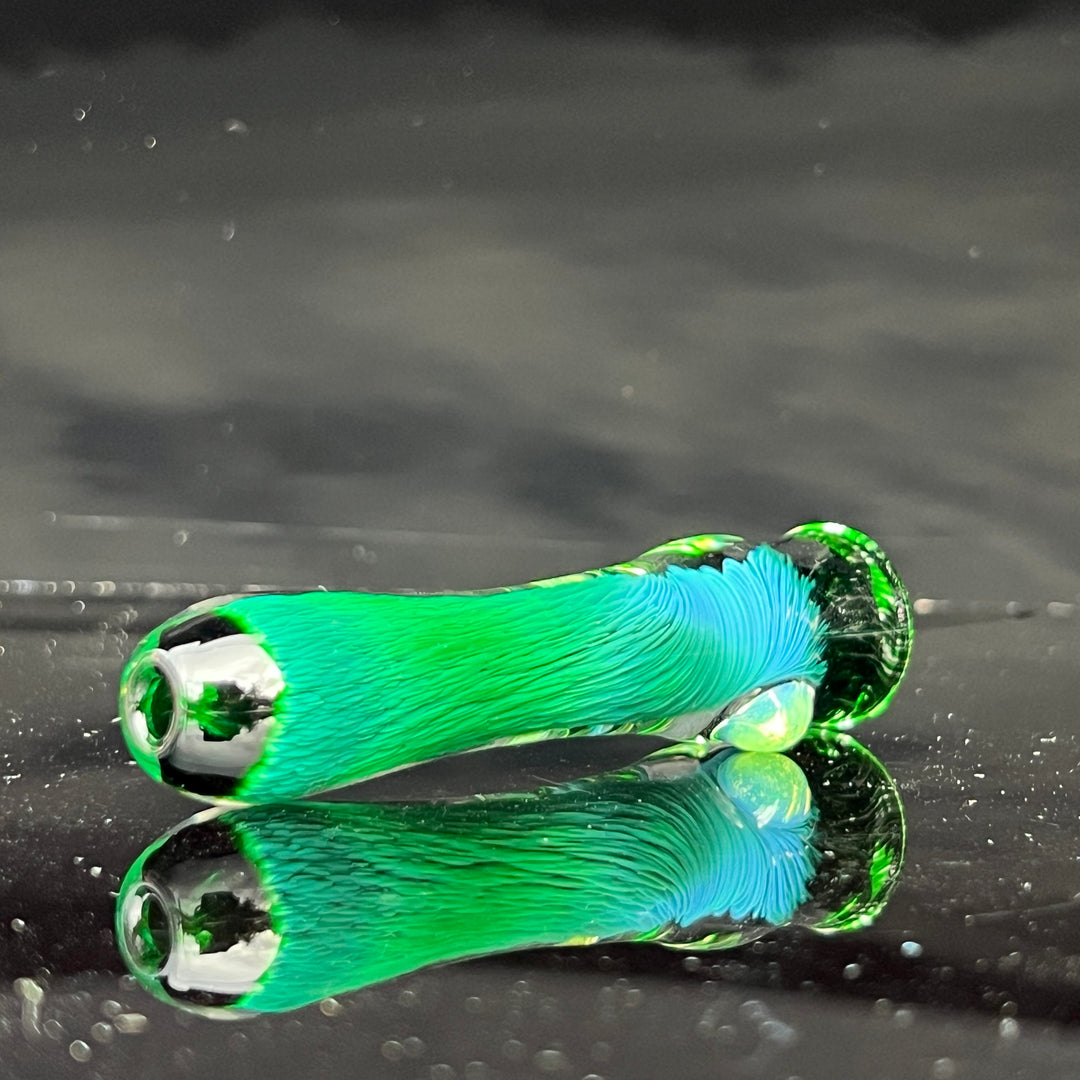 Thick Exp Green Chillum Glass Pipe Chuck Glass