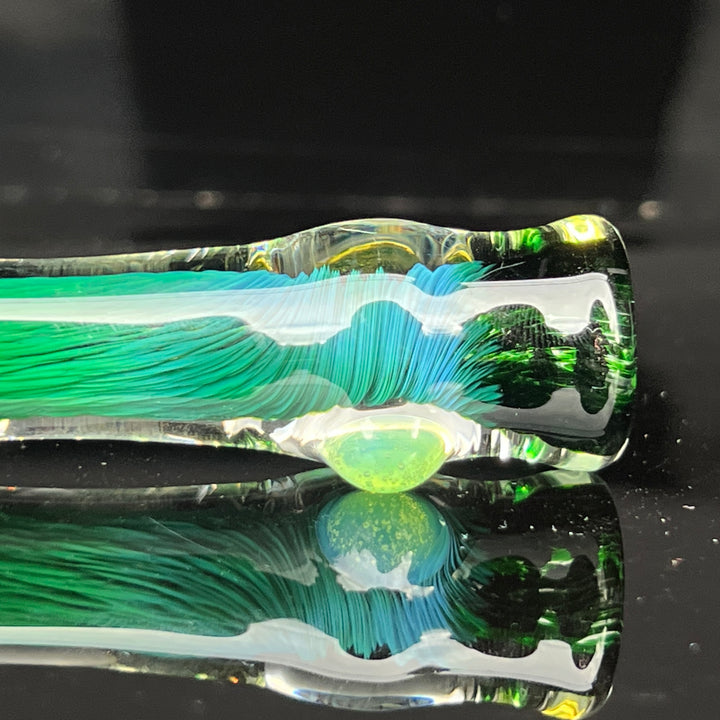 Thick Exp Green Chillum Glass Pipe Chuck Glass