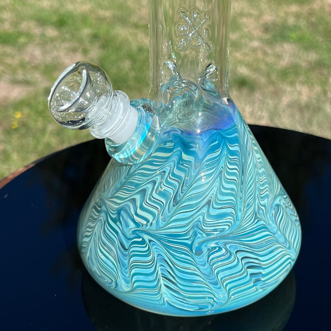 10" Color Rake Beaker Bong Glass Pipe Mary Jane's Glass   