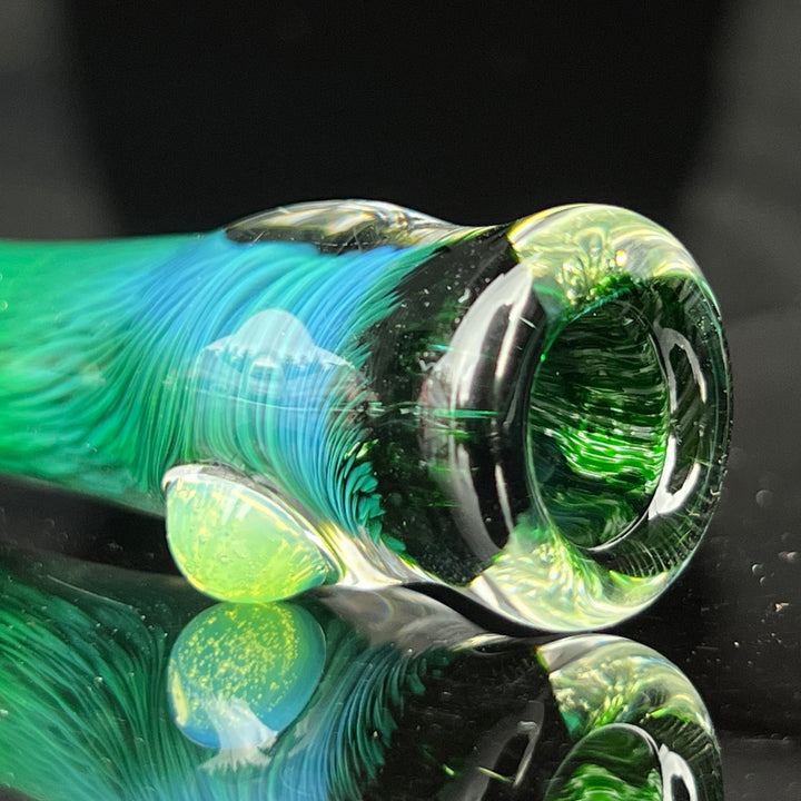 Thick Exp Green Chillum Glass Pipe Chuck Glass