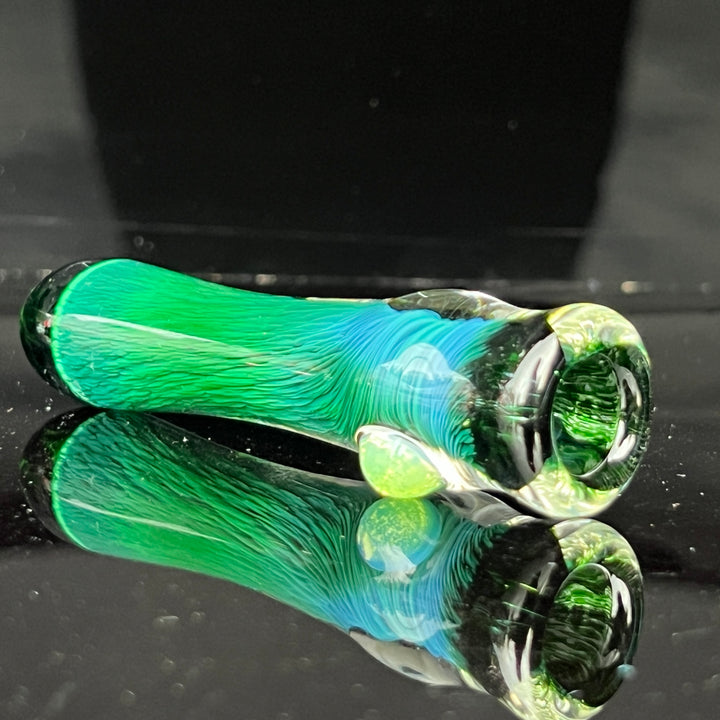 Thick Exp Green Chillum Glass Pipe Chuck Glass