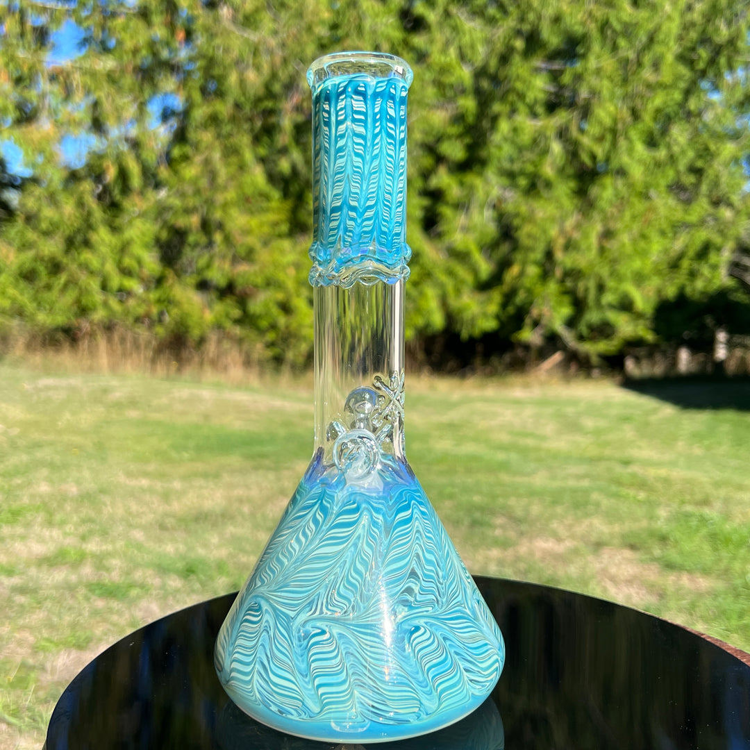 10" Color Rake Beaker Bong Glass Pipe Mary Jane's Glass   