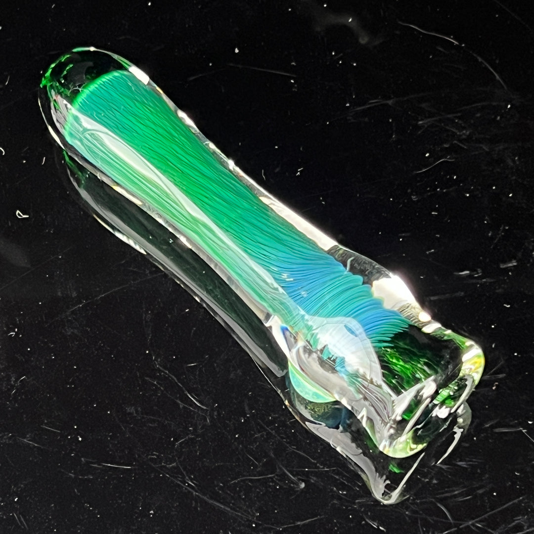 Thick Exp Green Chillum Glass Pipe Chuck Glass