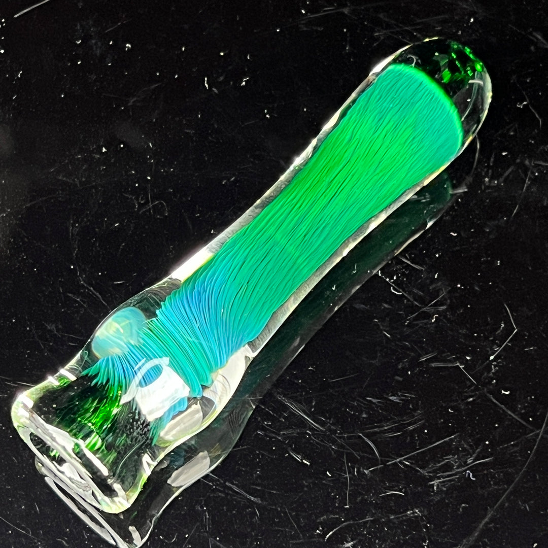 Thick Exp Green Chillum Glass Pipe Chuck Glass