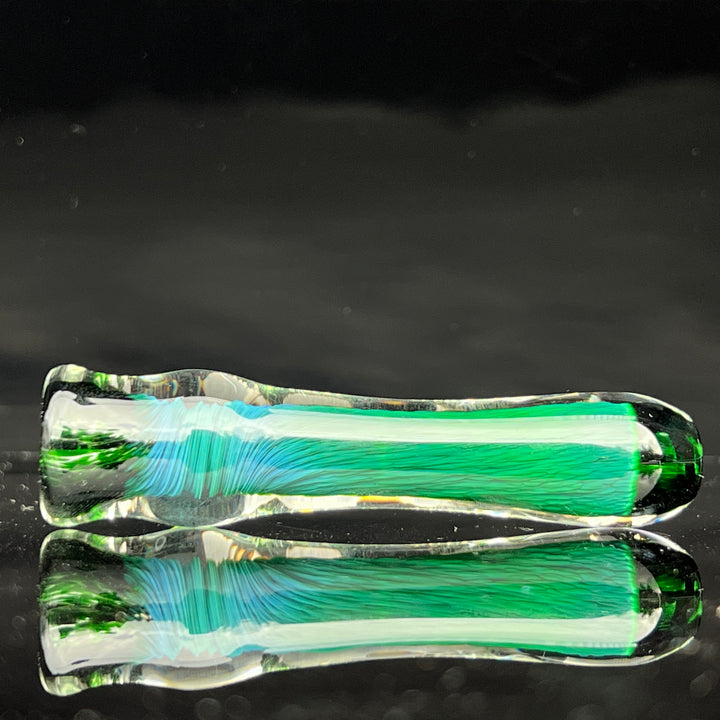 Thick Exp Green Chillum Glass Pipe Chuck Glass