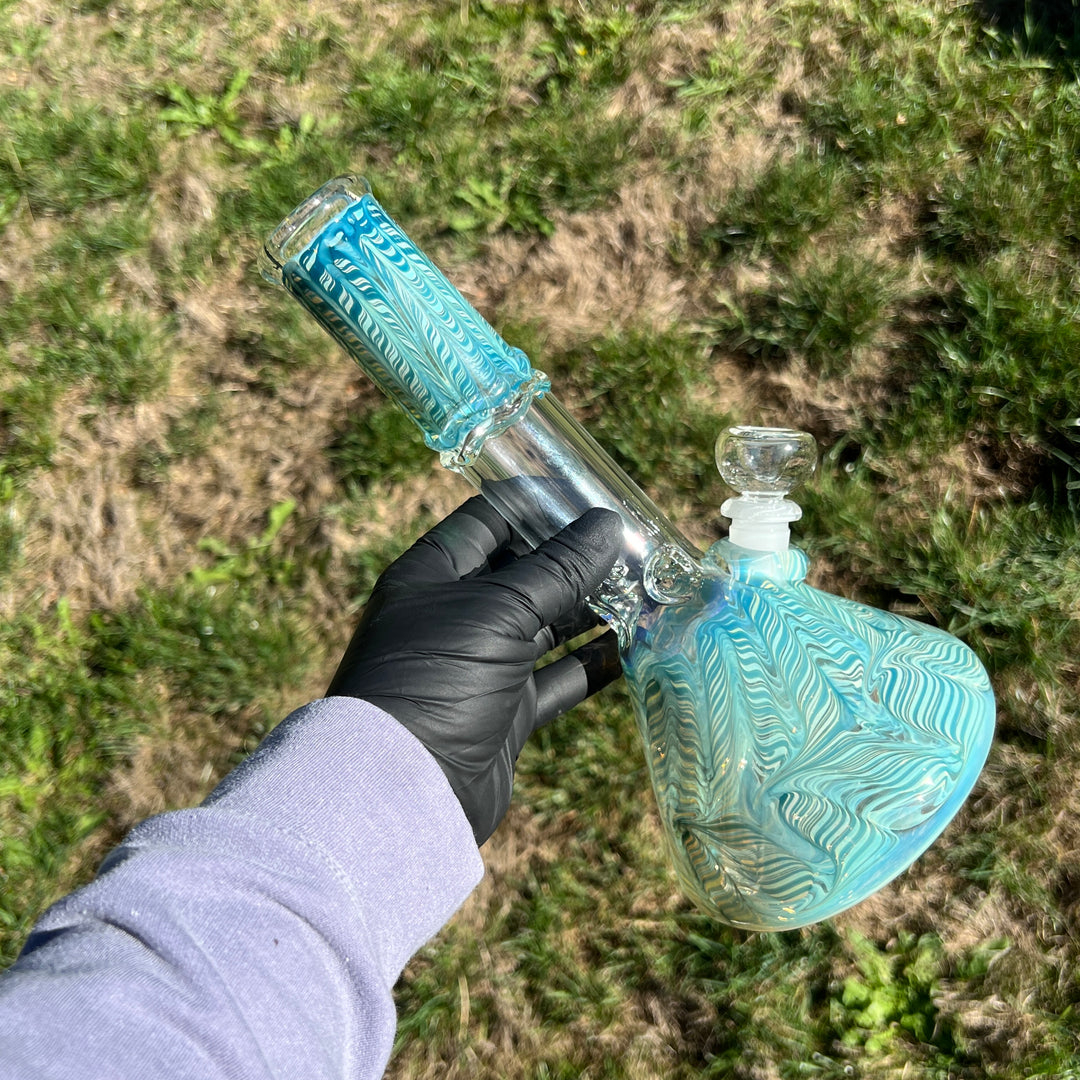 10" Color Rake Beaker Bong Glass Pipe Mary Jane's Glass   