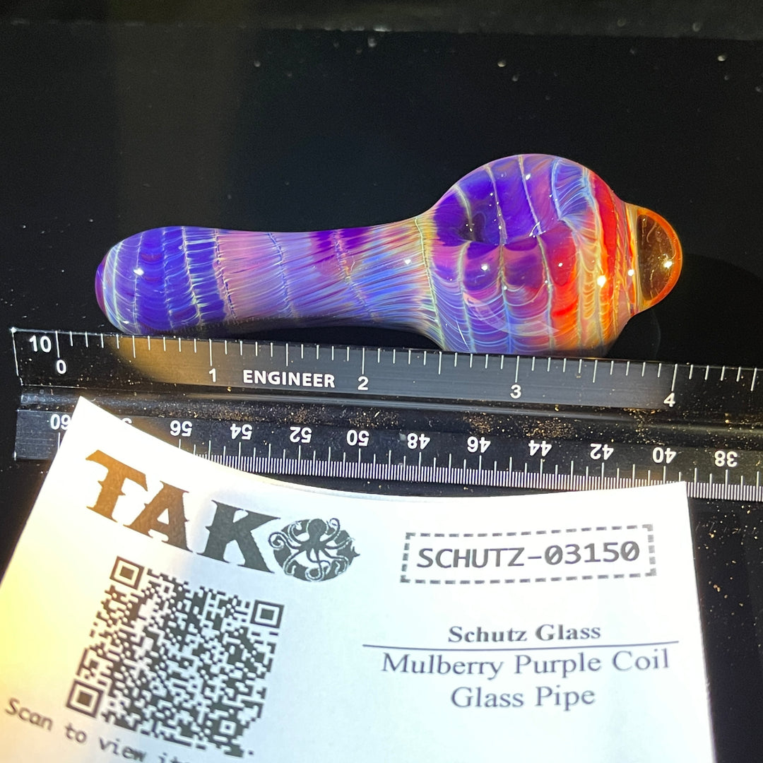 Mulberry Purple Coil Glass Pipe Glass Pipe Schutz Glass   