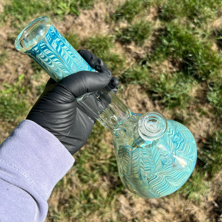 10" Color Rake Beaker Bong Glass Pipe Mary Jane's Glass   