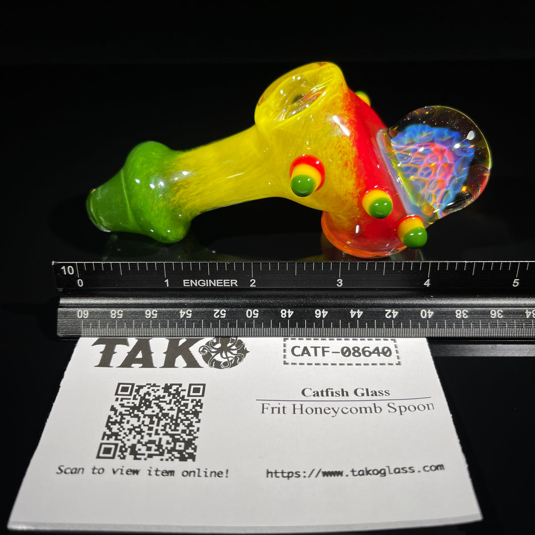 Frit Honeycomb Hammer Glass Pipe Catfish Glass