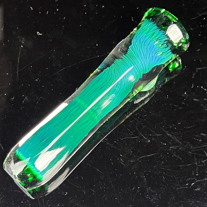 Thick Exp Green Chillum Glass Pipe Chuck Glass