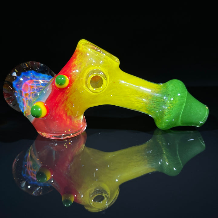 Frit Honeycomb Hammer Glass Pipe Catfish Glass