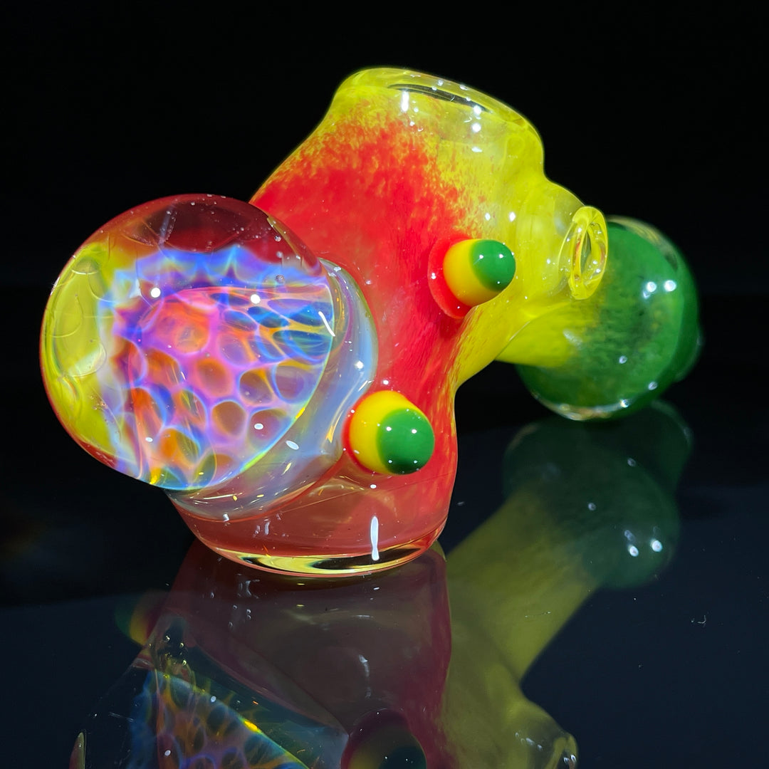 Frit Honeycomb Hammer Glass Pipe Catfish Glass