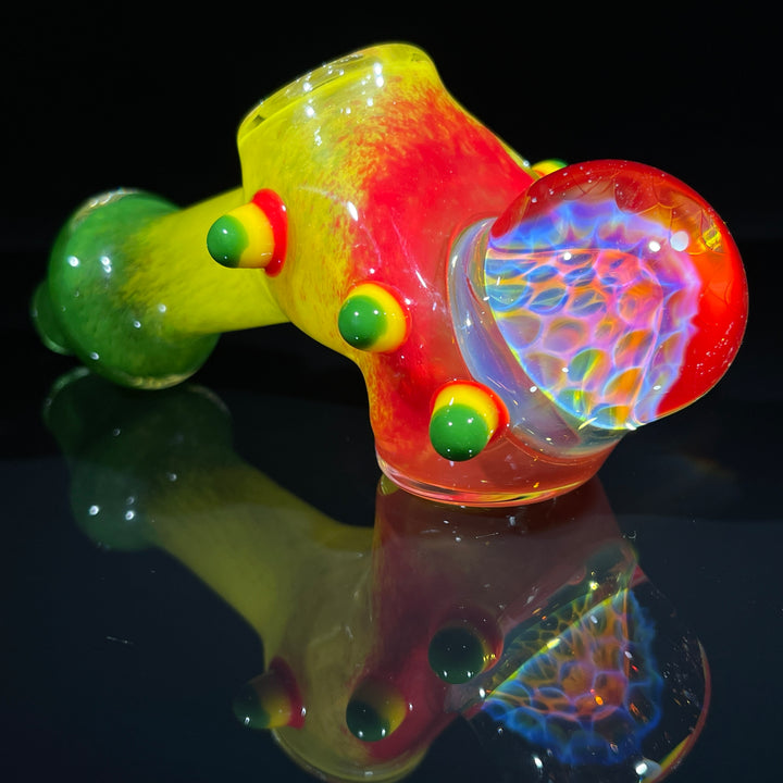 Frit Honeycomb Hammer Glass Pipe Catfish Glass