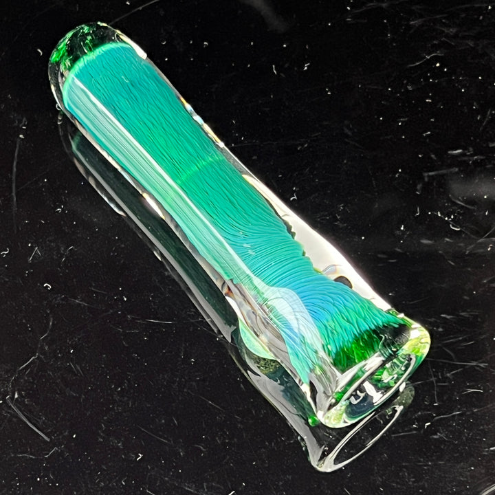 Thick Exp Green Chillum Glass Pipe Chuck Glass