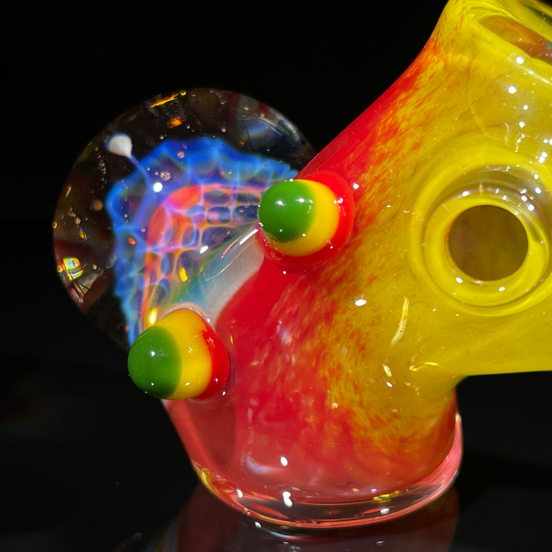 Frit Honeycomb Hammer Glass Pipe Catfish Glass