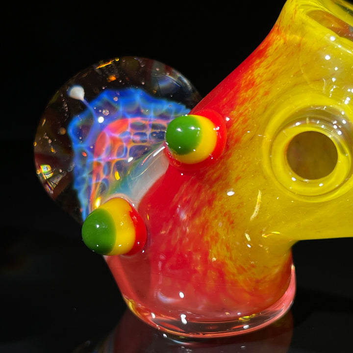 Frit Honeycomb Hammer Glass Pipe Catfish Glass