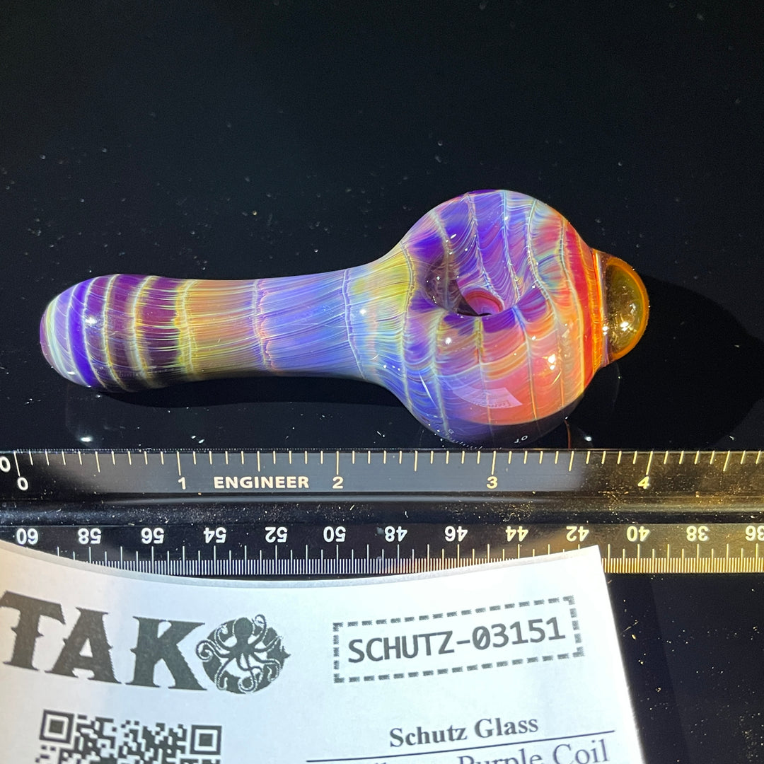 Mulberry Purple Coil Glass Pipe Glass Pipe Schutz Glass   