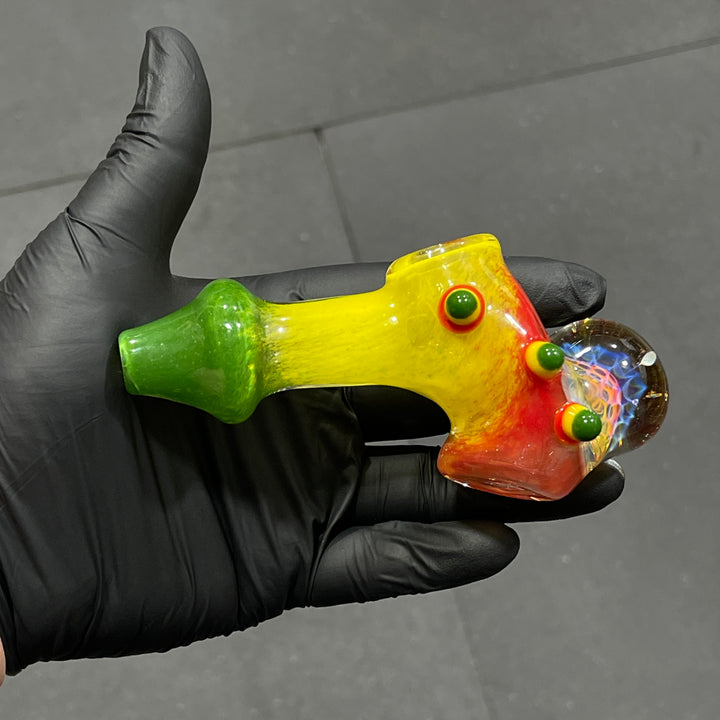 Frit Honeycomb Hammer Glass Pipe Catfish Glass