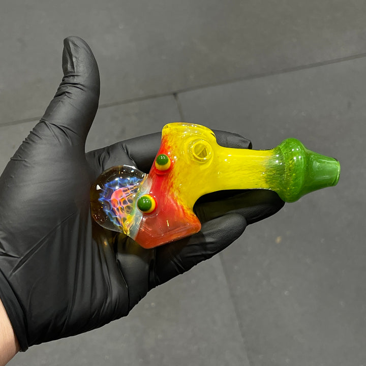 Frit Honeycomb Hammer Glass Pipe Catfish Glass