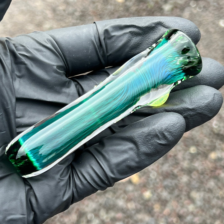 Thick Exp Green Chillum Glass Pipe Chuck Glass