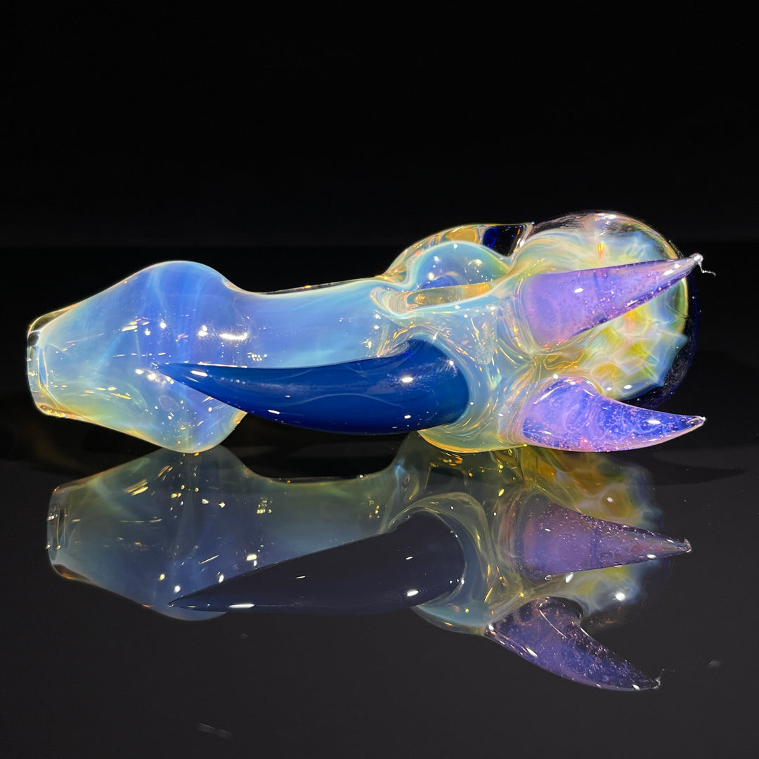 Horned Fume Honeycomb Spoon Glass Pipe Catfish Glass