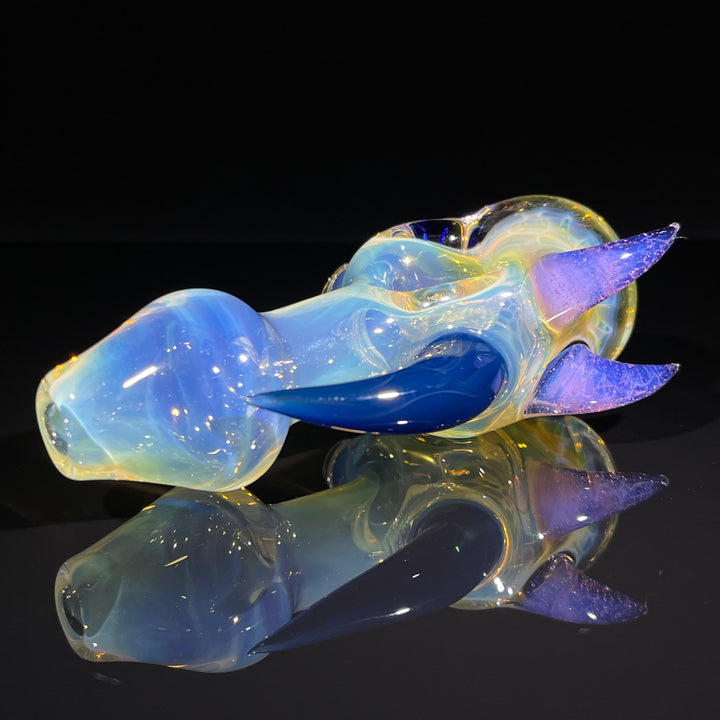 Horned Fume Honeycomb Spoon Glass Pipe Catfish Glass