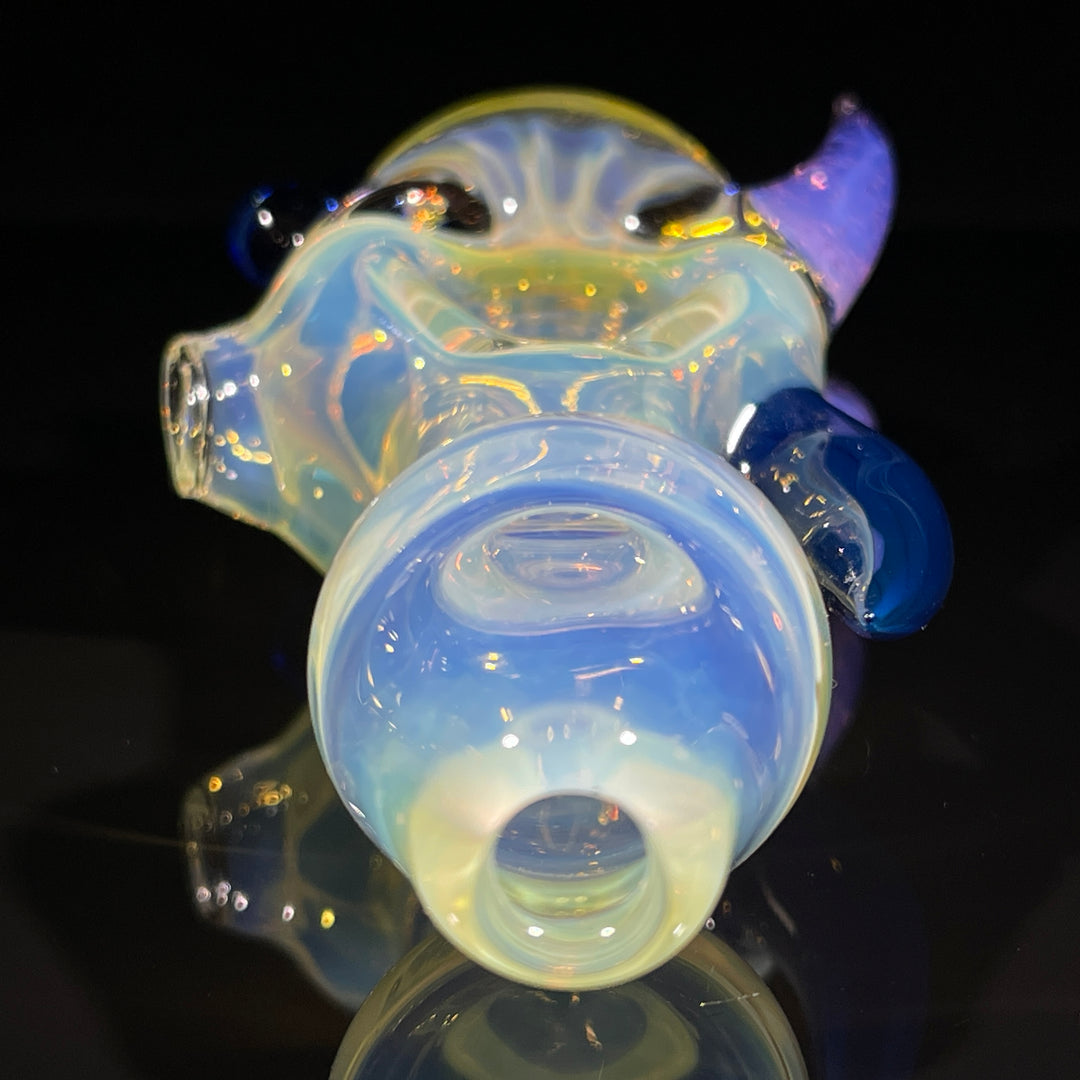 Horned Fume Honeycomb Spoon Glass Pipe Catfish Glass